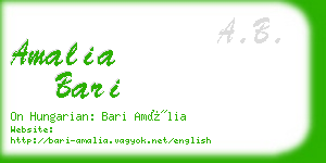 amalia bari business card